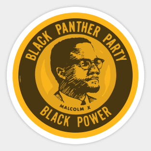 Black Panther Party :: Black Power Malcolm X Tribute Sticker